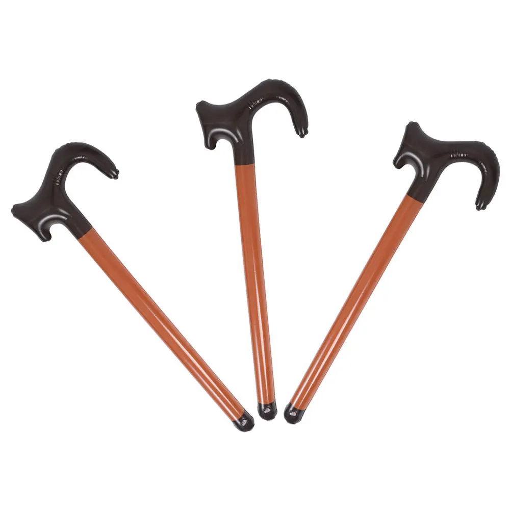 

3 Pcs Funny Walker Halloween Costumes Props Blow-up Walking Stick PVC Cane for Decor