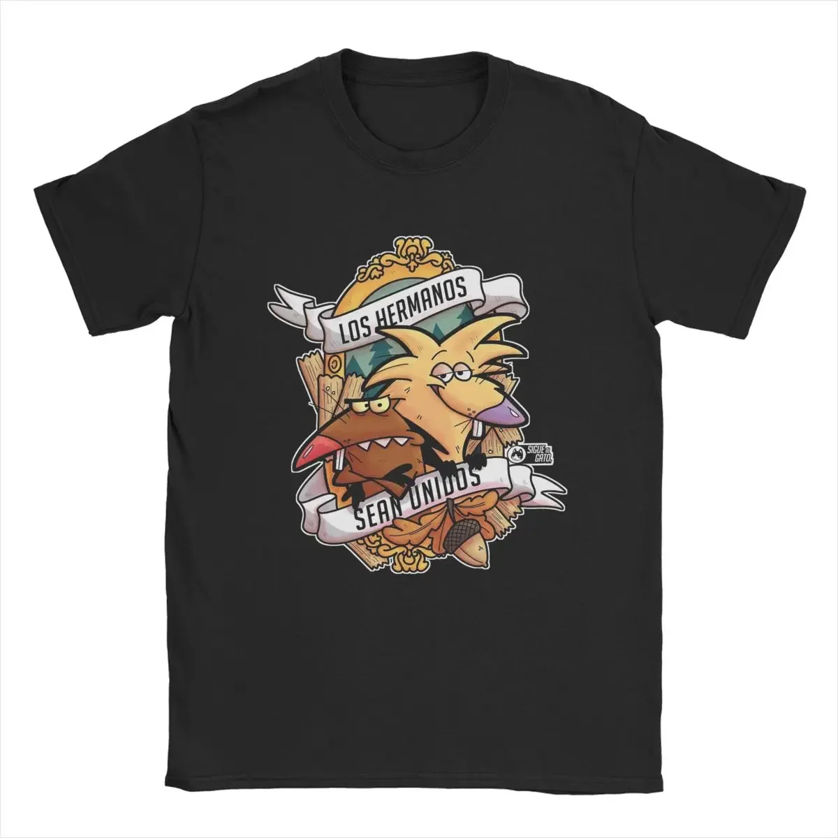 Brothers Be Unite Angry Beavers Men's T Shirt Vintage Tee Shirt Short Sleeve T-Shirts Pure Cotton Plus Size Clothing