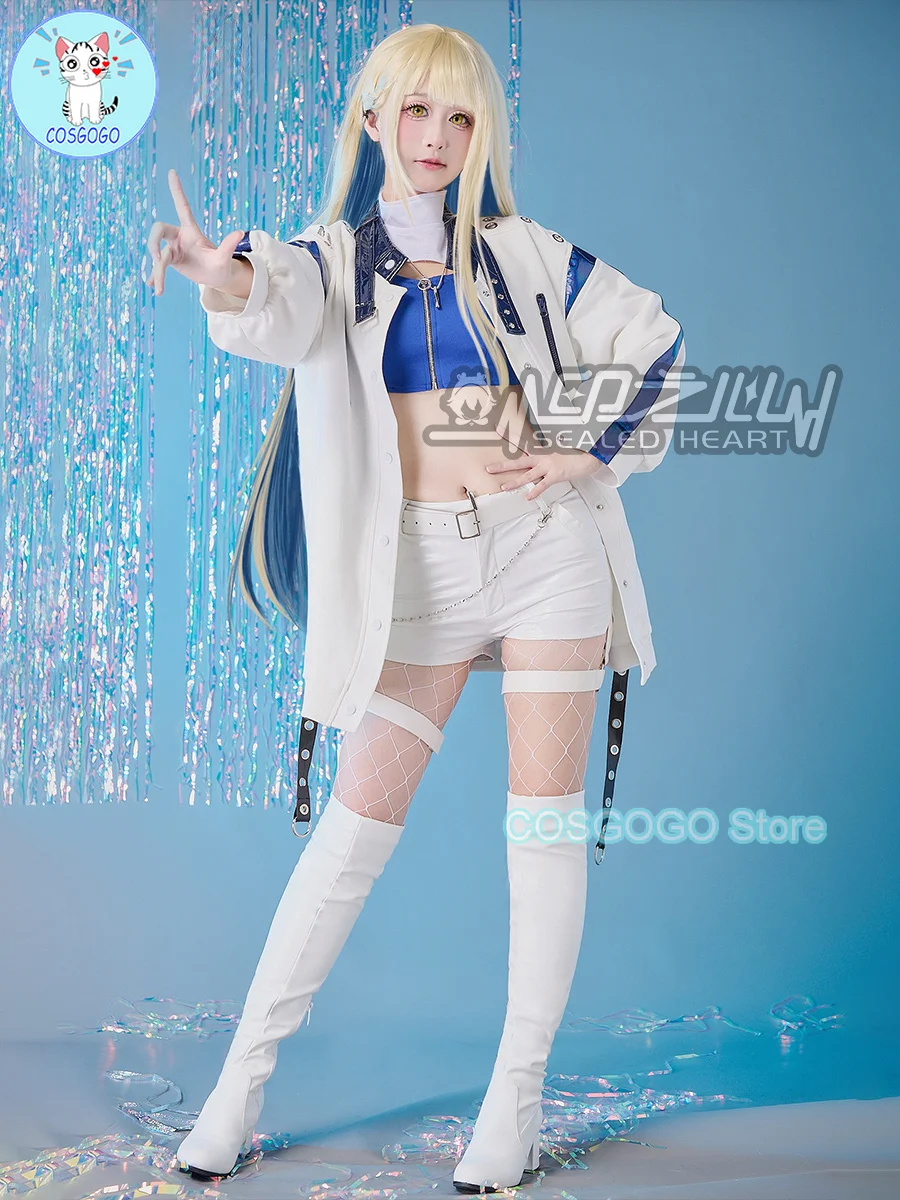 PJSK Azusawa Kohane Cosplay Costume Project Sekai Coat Skirt Uniform Game Suit Halloween Party Outfit Clothing Jacket Wig