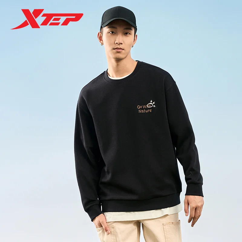 Xtep Pullover Hoodie For Men And Women 2024 Spring Invigoration Unisex Sweatshirt Couples Leisure Outdoor Tops 876127920122