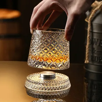 Rotating Crystal Whisky Glass 1