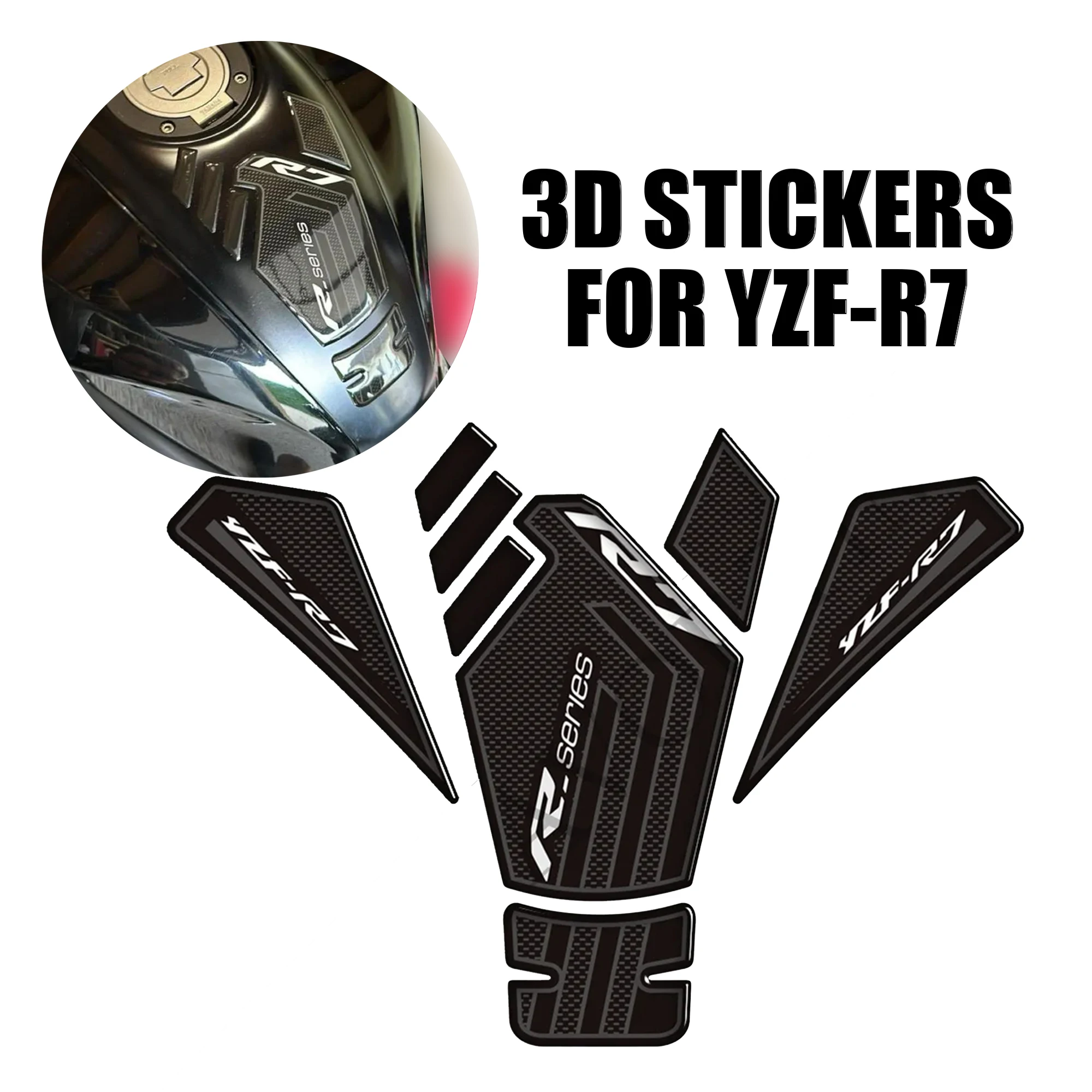 

For YAMAHA YZF-R7 YZF R7 YZFR7 HP Motorcycle Protector 3D Decal Adhesive Stickers Gas Fuel Oil Kit Knee Tank Grips Pad