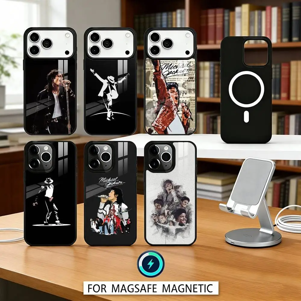 

Michael Jackson Phone Case Magnetic For iPhone17 16 15 14 13 12 Pro Max For Magsafe Wireless Charging Cover