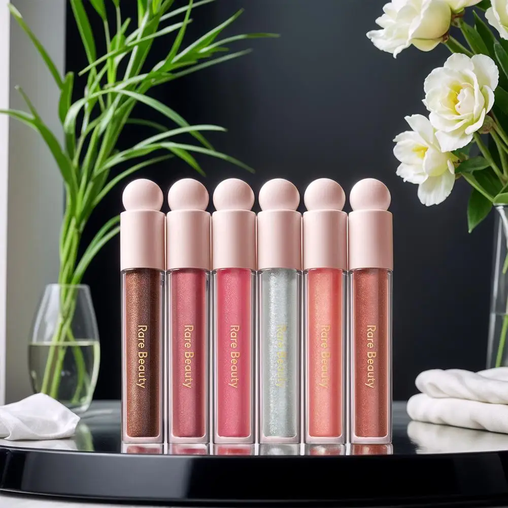 レアビューティー グリッターメタリックリップグレイズ シャイニー ロングラスティング リップグロス ノンスティックカップ 防水 リッププランピンググロス コスメ