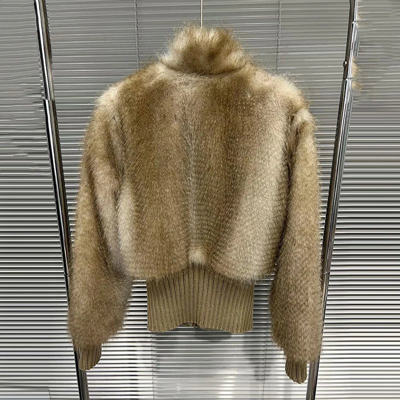 Kbq sólido versão coreana de lazer minimalista casacos quentes para mulheres gola manga longa doce solto casaco moda feminina nova