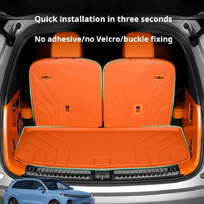 

For ideals L6 L7 L8 L9 Trunk mat three rows TPE Seat buckle back cushion trunk mat cars accessories