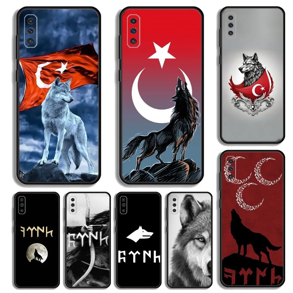 Bozkurt Phone Case For Samsung S23,23,22,30,21,10,9,Note20 Ultra,Lite,Ultra,5G,Plus,FE,Black Soft Case