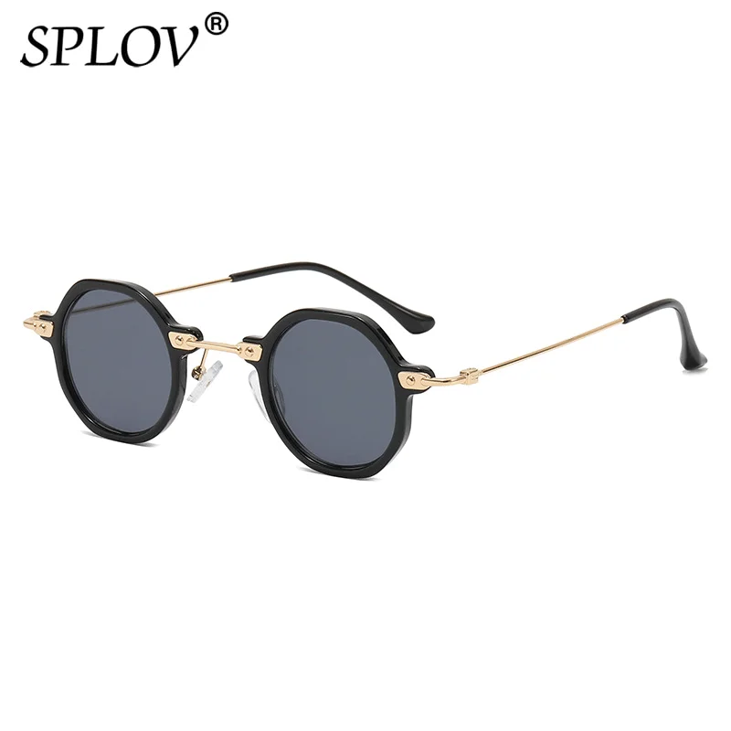 Retro mały okrągły kwadrat okulary moda wielokąt odcienie dla mężczyzn kobiety blokujące niebieskie światło okulary metalowe jasne okulary korekcyjne UV400