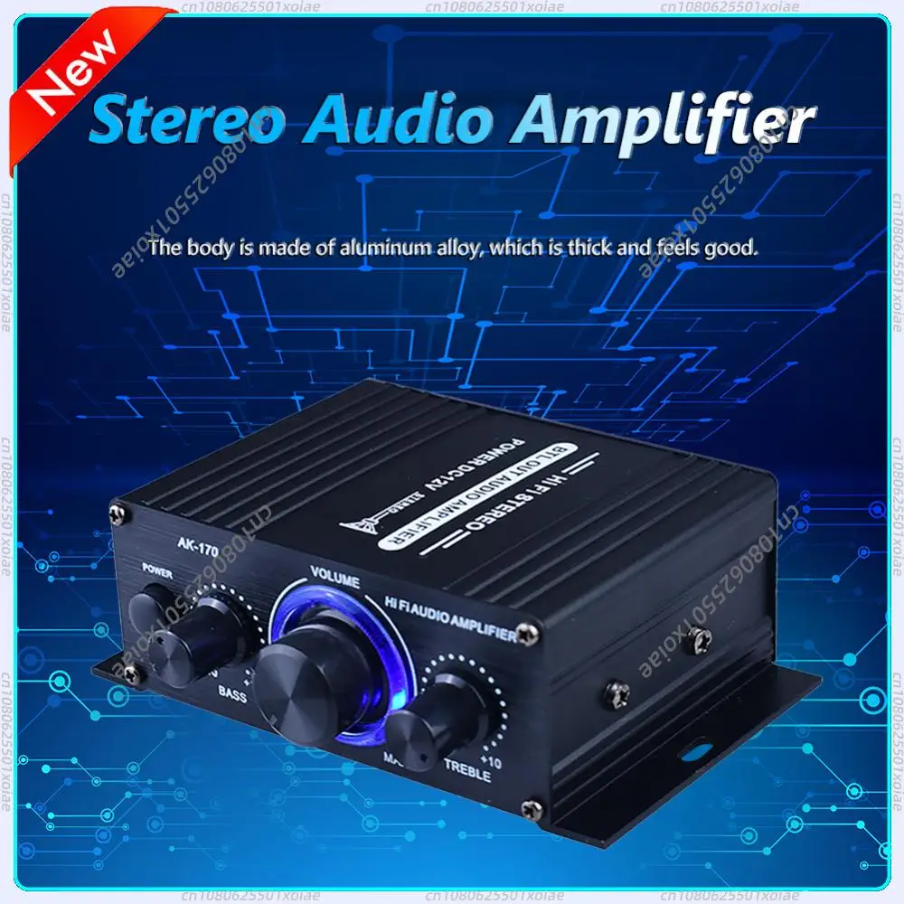 

Аудиоусилитель мощности AK-170 HiFi 2x200 Вт, двухканальный, с входом RCA