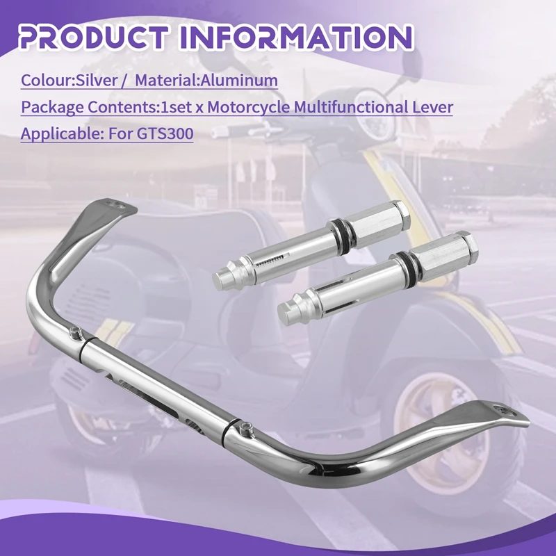 Motorcycle Multifunctional Lever Child Safety Grab Bars Navigation Bracket Storage Hook Bracket For Vespa GTS300