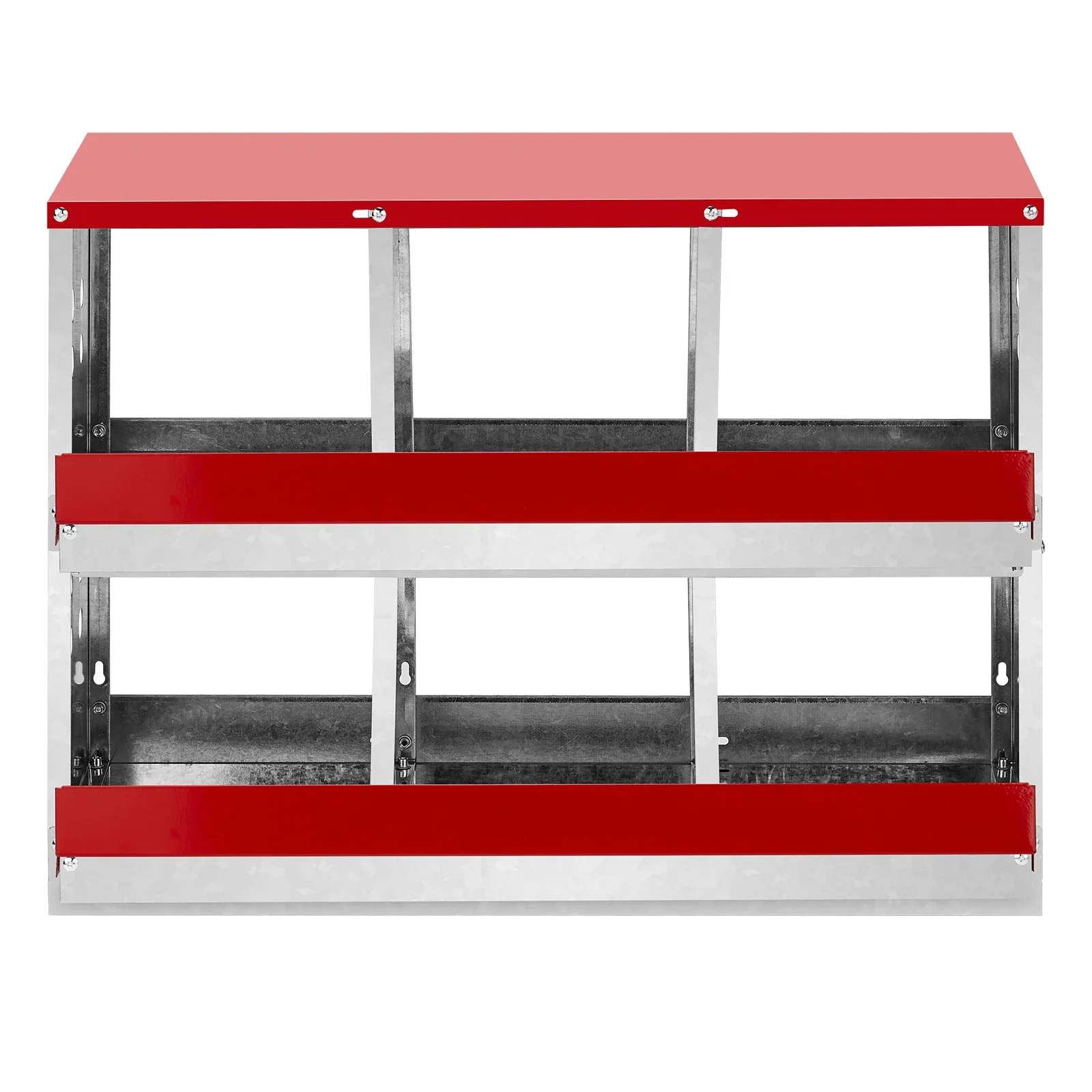 

6 Compartment Roll Out Chicken Nesting Box with Basket, Egg Nest Box Chicken Laying Box Hens Chicken Coop Box