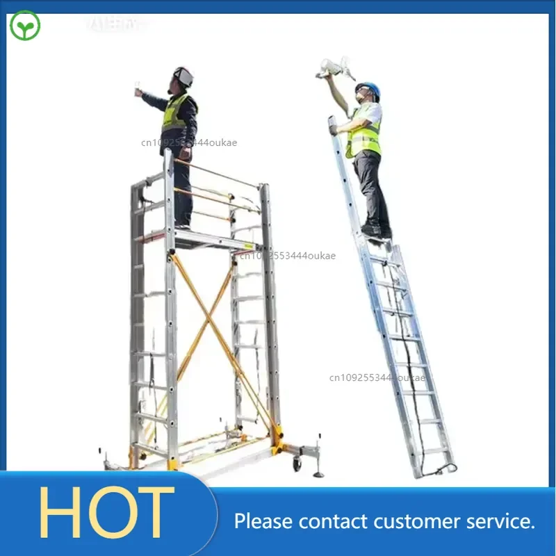 Aluminum Alloy Telescopic Ladder Folding Aerial Platform Telescopic Scaffold