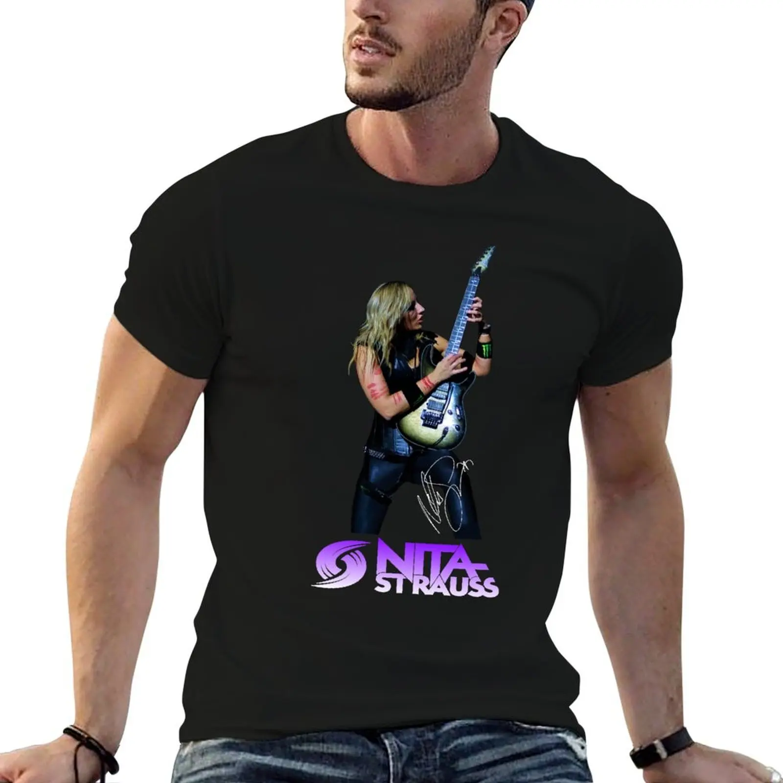 Nita Strauss Live T-Shirt graphic tee shirt summer clothes mens vintage t shirts