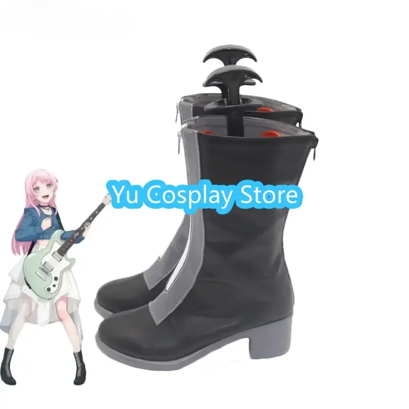 Anon Chihaya Cosplay Shoes BanG Dream! It's MyGO Cosplay Prop PU Leather Shoes Halloween Carnival Boots Custom Made