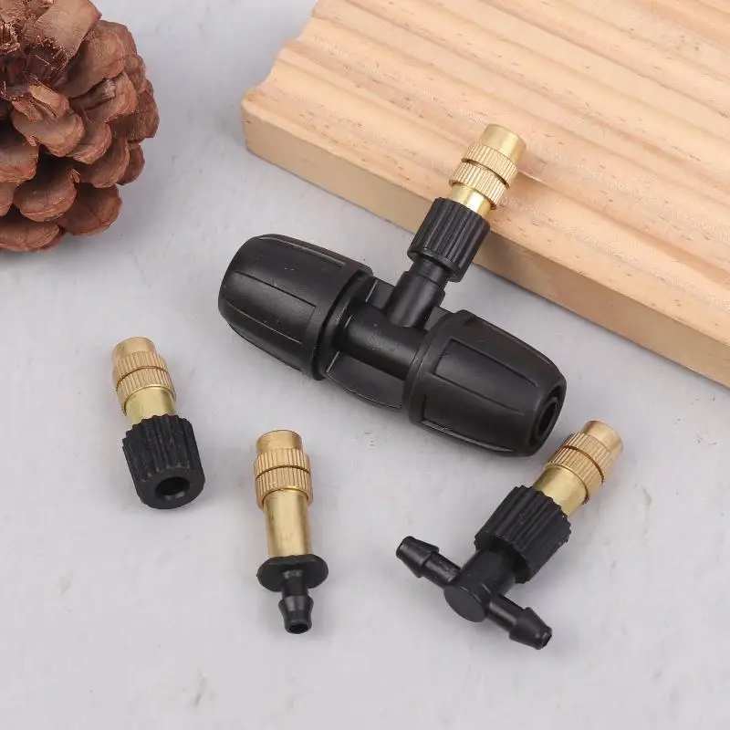 10Pcs/pack Garden Misting Cooling System Garden Irrigation Watering Brass Atomizer Adjustable Garden Micro Sprinklers