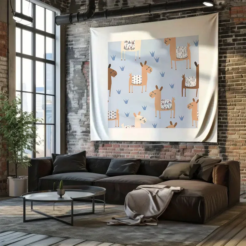 Boho Wall Tapestry Aesthetic Room Decor Nature Mountain Landscape Tapestry Hippie Wall Hanging Dorm Room Decor Vintage Wall Art - view 5