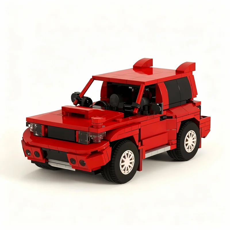 494 pièces MOC City Champions Super Car Mitsubishi Pajero Evolution Modèle Technologique Briques de Construction DIY à Assembler Présentoir Cadeau Maison