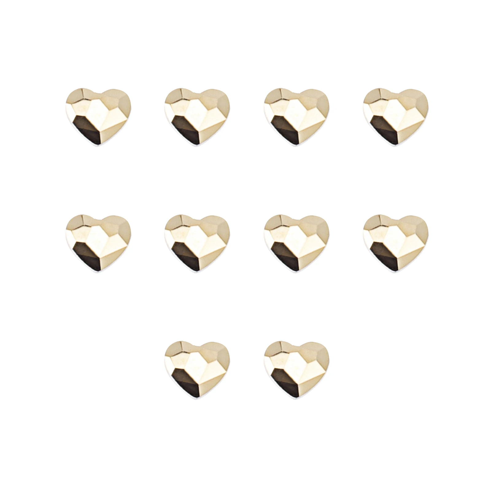 

10 Pcs Crystals Heart Shaped Dental Nail Art Decorations Decor DIY Color Nail Art Manicure Accessories