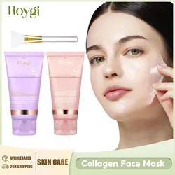 Collagen Overnight Wrapping Mask Fade Fine Lines Firming Deep Hydrating Replenishment Shrink Pores Brightening Korean Skin Care