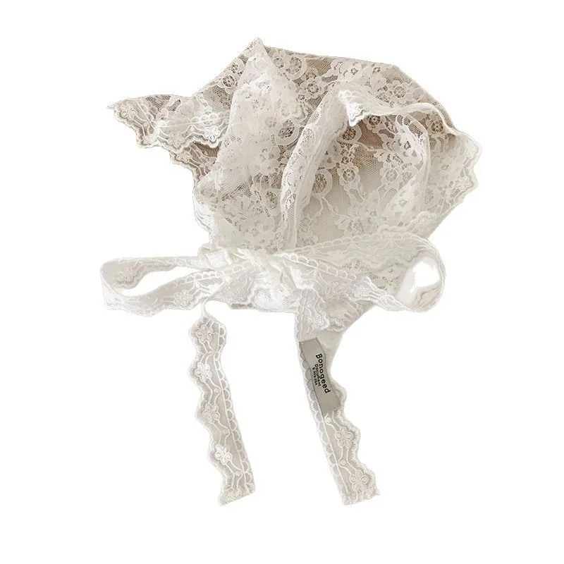 

Y2K Stacked Lace Half Skirt Women Lace Tulle Bandage Skirt Layering Small Butt Curtain Short Skirt Flower Triangle Hair Scarf