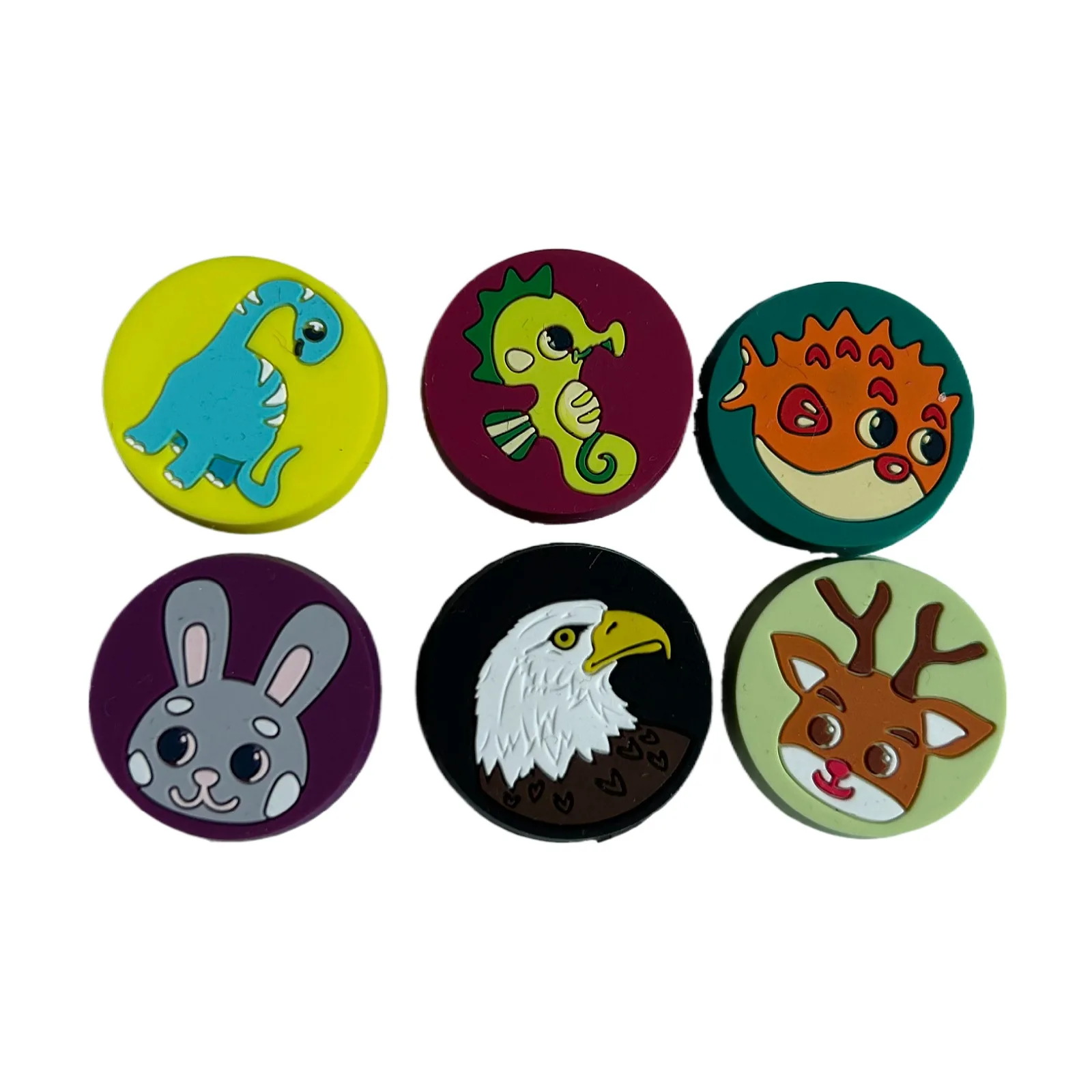 6PCS New 2024 Cartoon Animals Tennis Racket Shock Absorber to Reduce Tennis Racquet Vibration Dampener