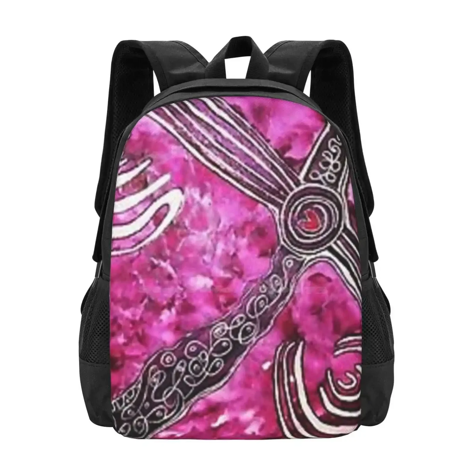 

Heart Of The Mother Hot Sale Schoolbag Backpack Fashion Bags Woman Female Wise Earth Indigenous Spiral Maze Nature Crimson