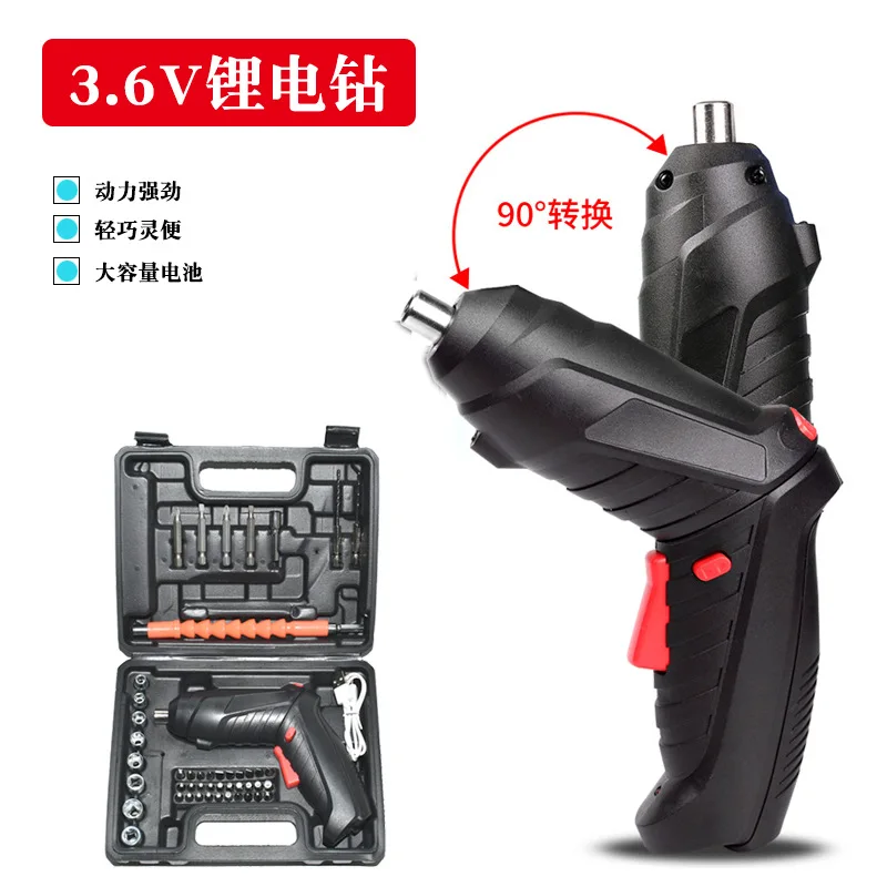 

Электрическая отвертка, многофункциональная бытовая ручная отвертка, пакетный набор инструментов, дрель с литиевой батареей, отвертка