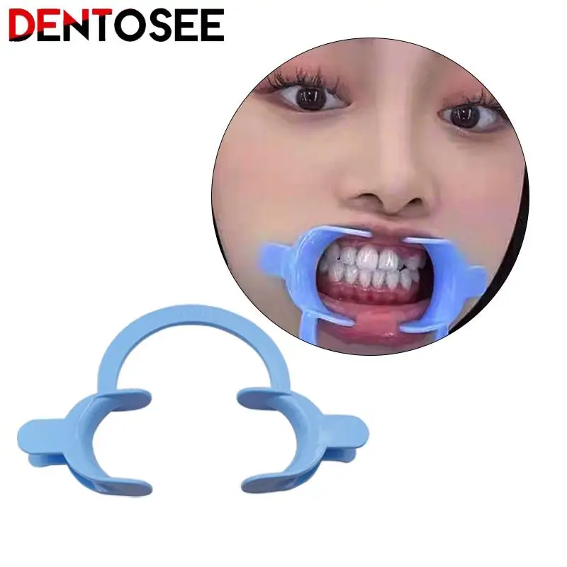 Dental Cheek Retractor Lip Mouth Opener Blue C-Shape Individul Pack Teeth Whitening Soft Comfortable