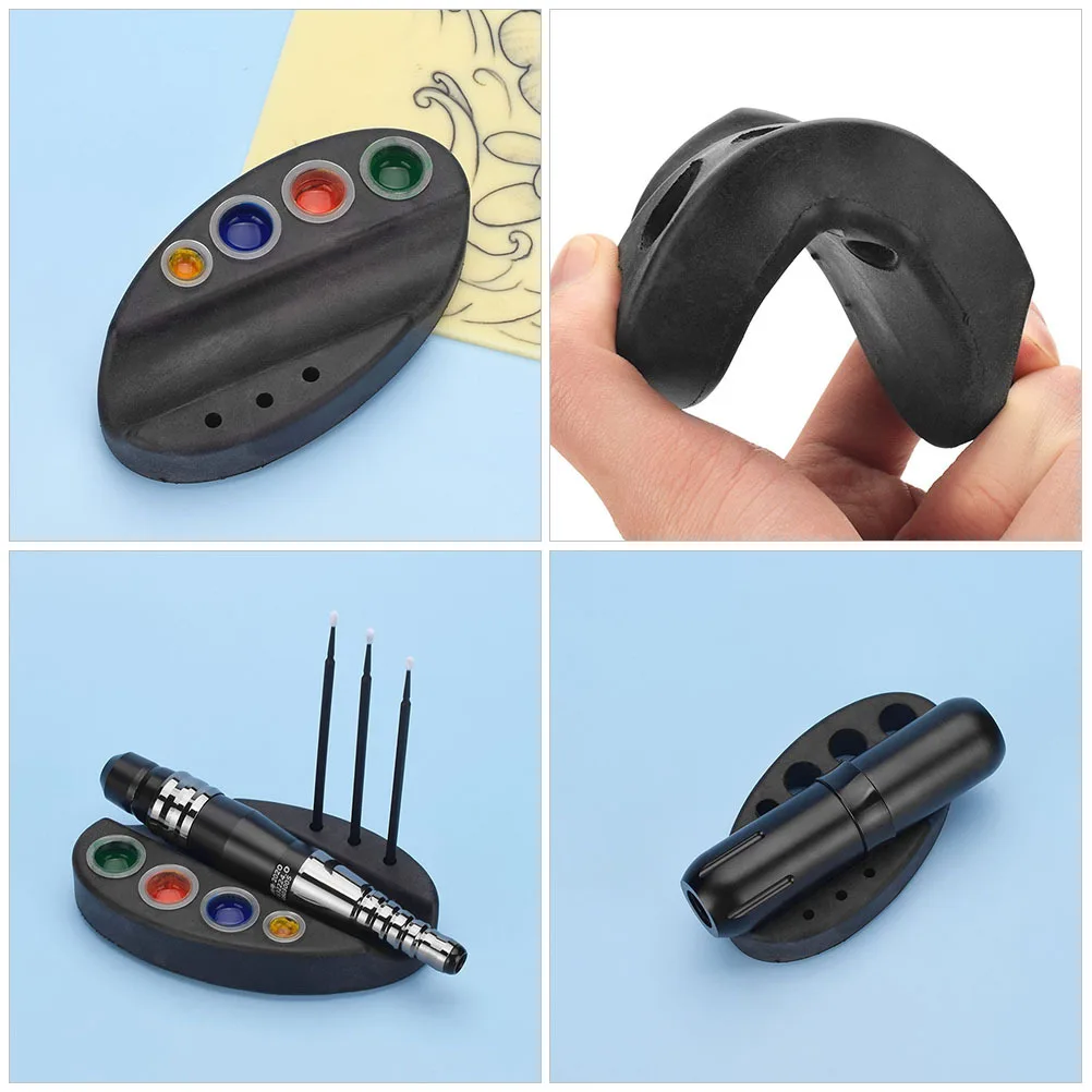 

Silicone Tattoos Ink Cup Holder Sturdy Pigment Cup Stand Multi-Hole Rack for Tattooing Color Cups Salon Use Tattoos