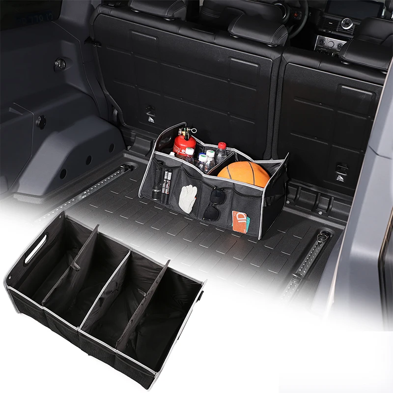 For Ineos Grenadier Trunk Storage Organizer Box Multipurpose Collapsible Lid Portable Car Storage Tool Bag Car Trunk Organizer