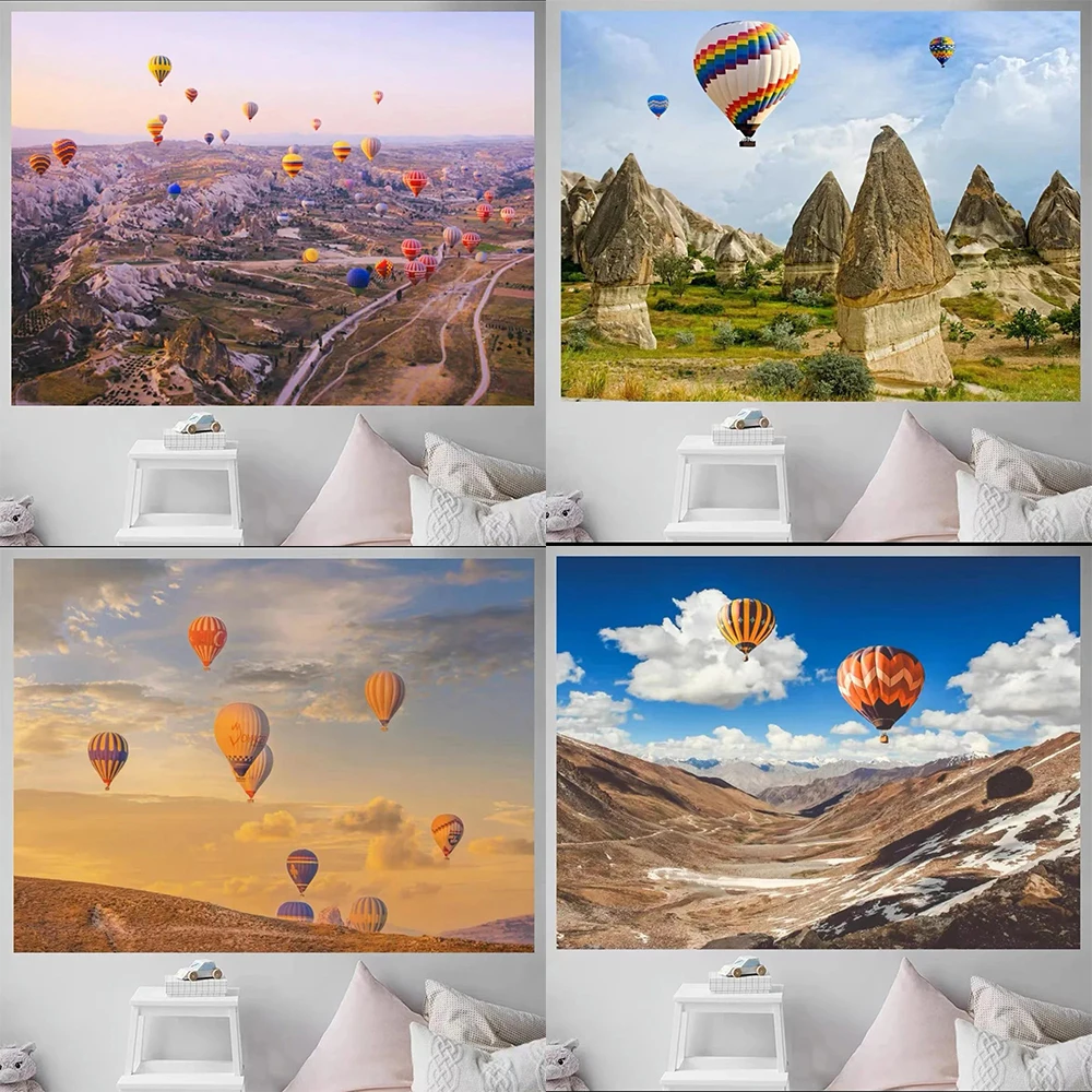 Turkish hot air balloon pattern Tang blanket home decoration house living room bedroom bedroom background cloth