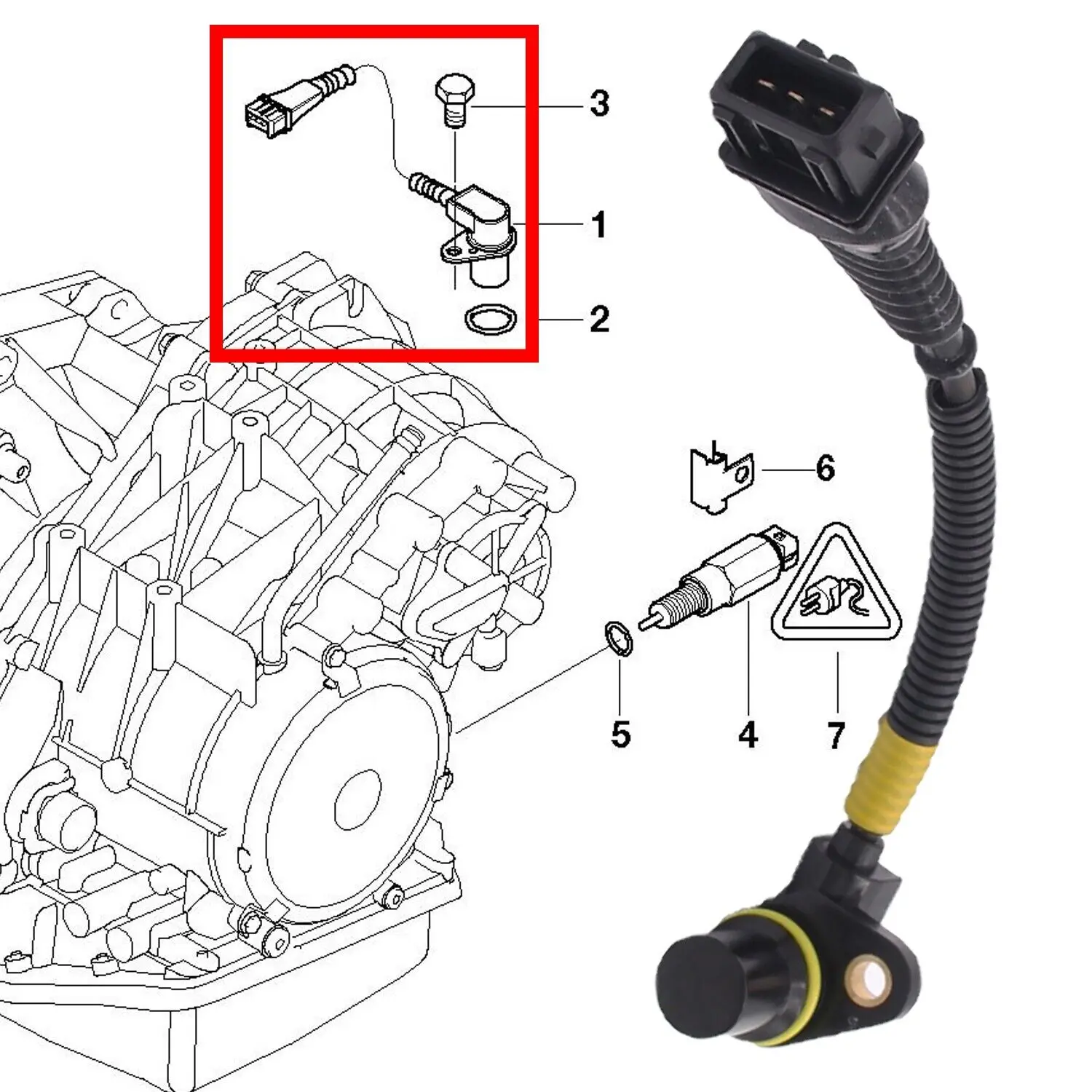 High quality New CVT Transmission Rotational Speed Sensor For Mini Cooper R50/52 24357518732 FREE SHIPPING!!!