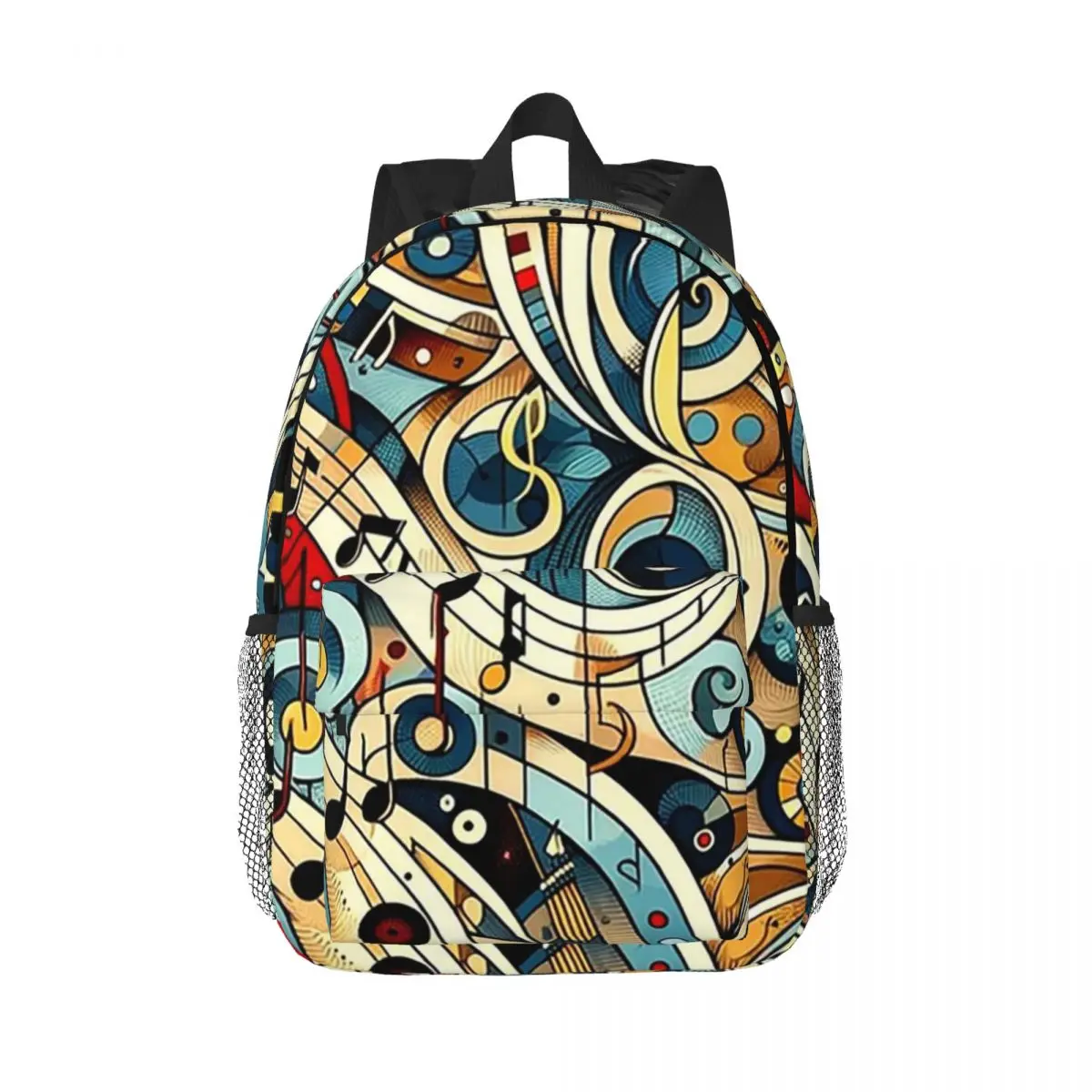 Symphony In Swirls A Musical Note Journey Backpacks Boys Girls Bookbag Cartoon Children School Bags Laptop Rucksack Shoulder Bag