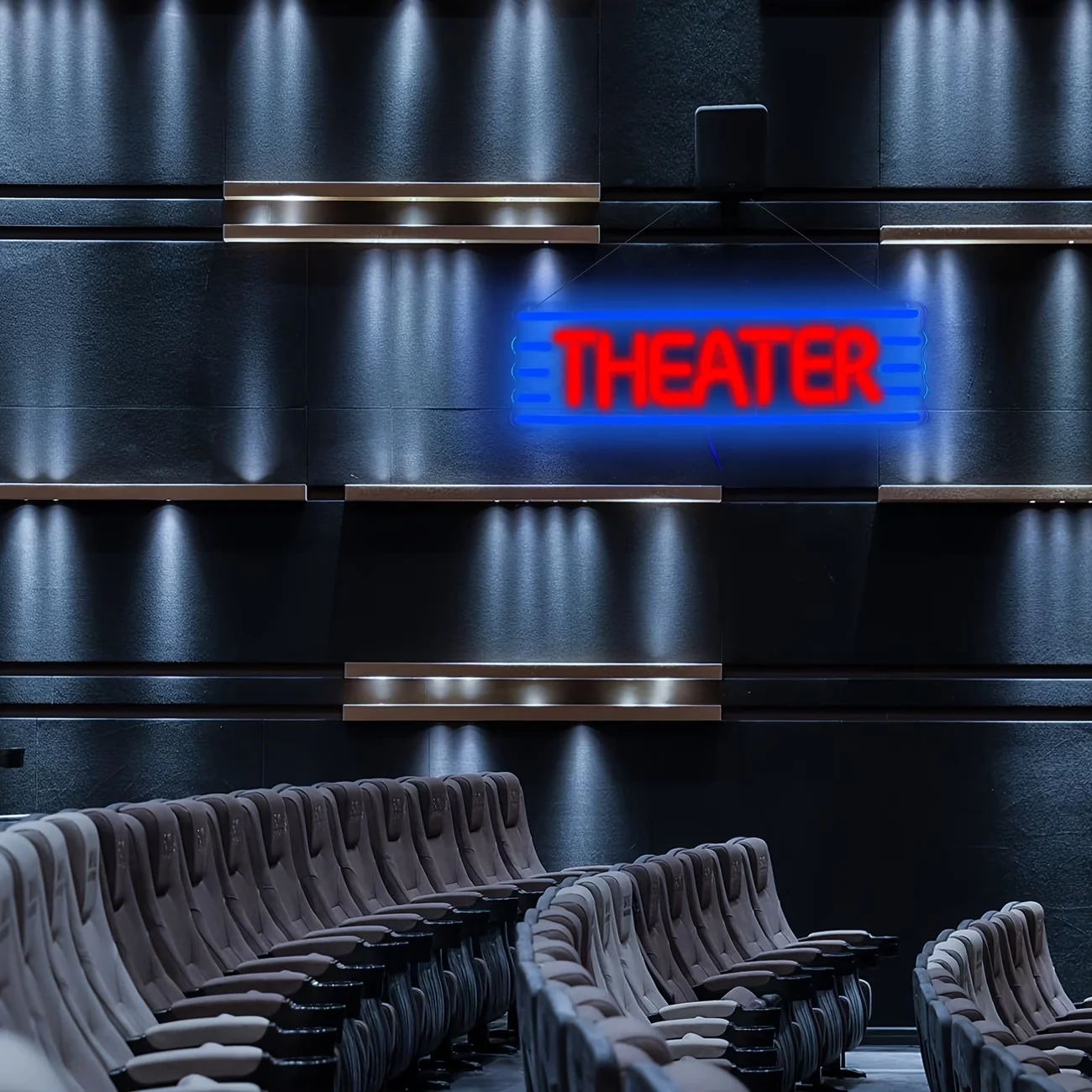 Theater Neon Sign, Movie Poster Sign, Cinema Mural Sign, Movie Night View Decoration, Dormitory Bedroom, Home Theater