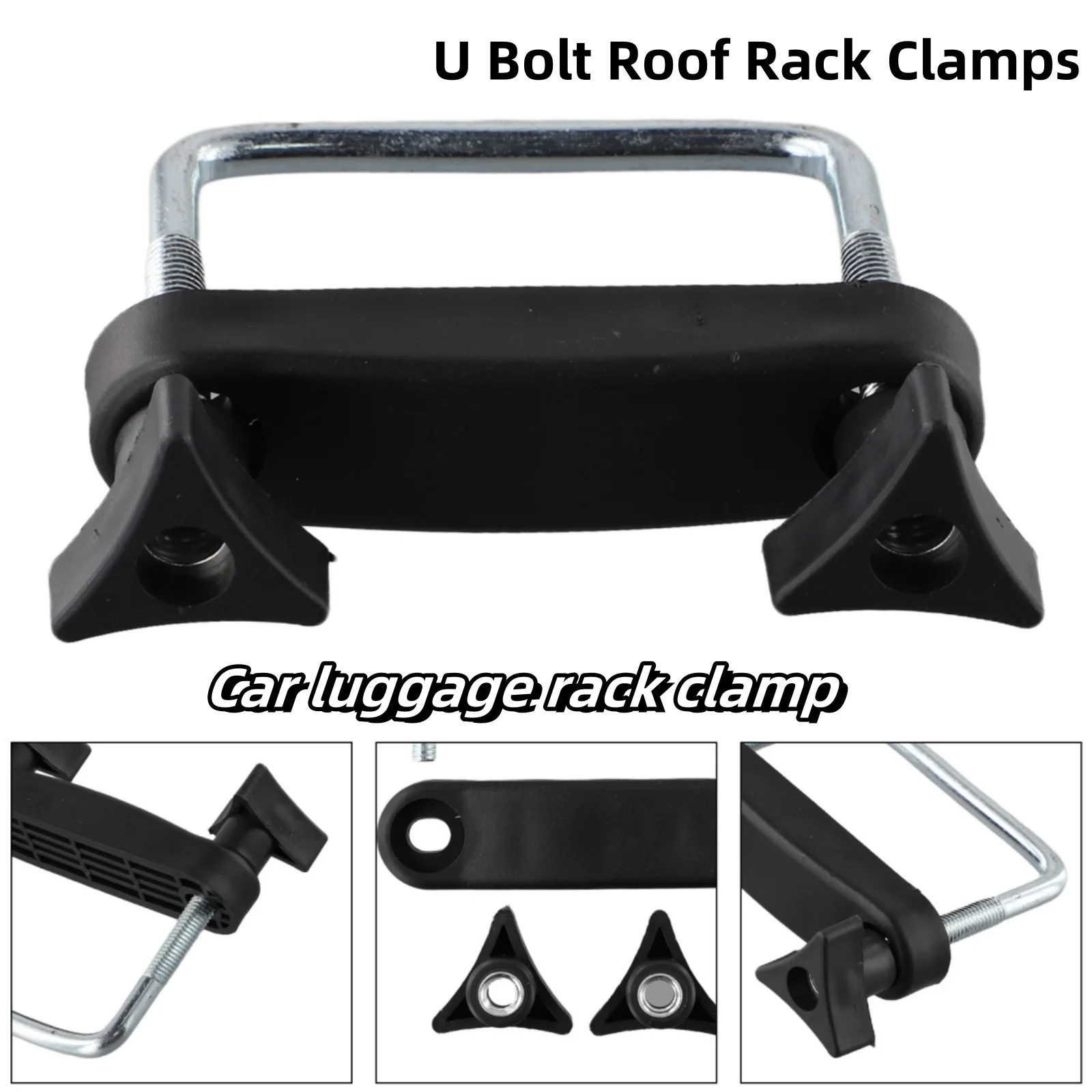 Car Luggage Rack Clamp Roof U Bolt Roof Rack Clamps Luggage Rack Accessories Luggage Frame Fixed Clip Claw Bracket Buckle