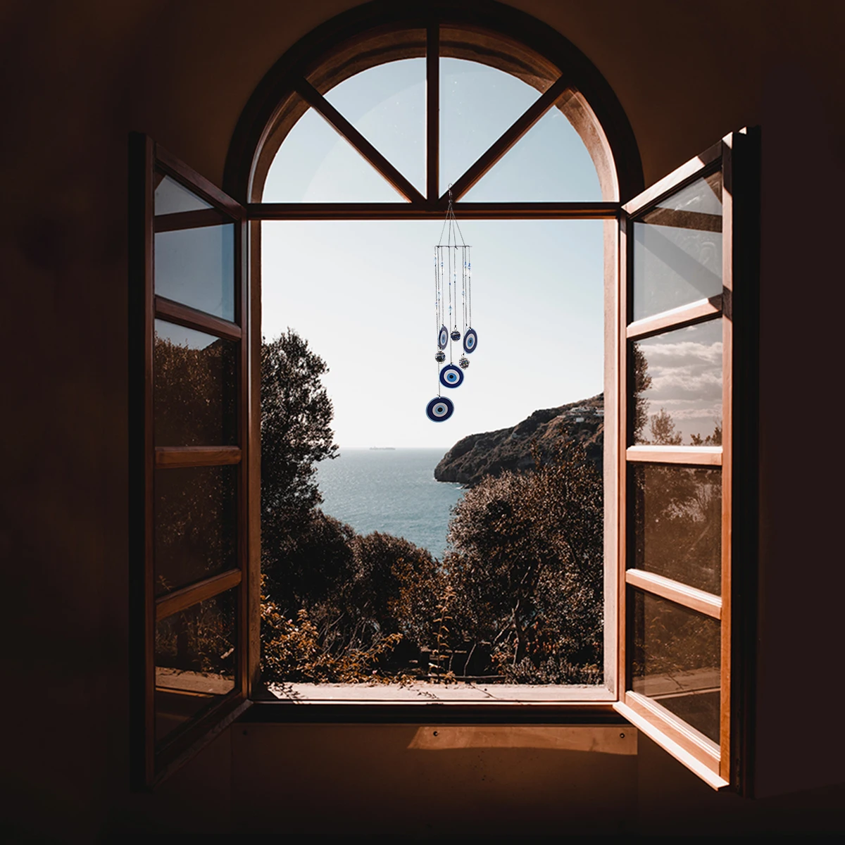 

Wind Chime Ornament Outdoor Hanging Decor Flower Creative Auspicious Pendant