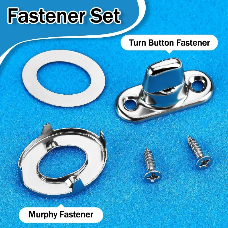 

40pcs DIY Turn Button Fastener with Eyelet Washer Mounting Screw Kit for Boat Cover / Canopy Fixing