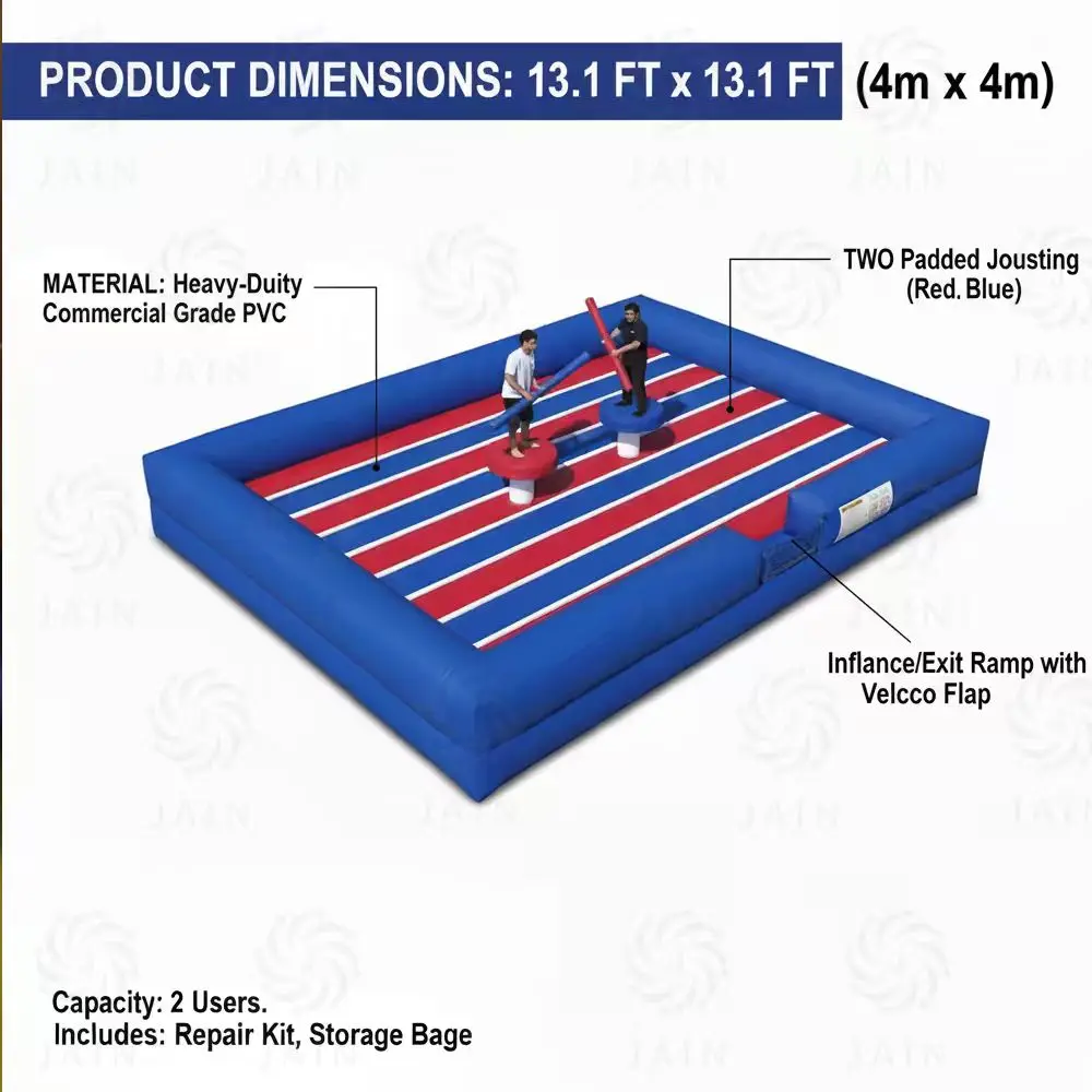 JAIN Inflatable Sports Games Gladiator Joust Fighting Battle Bouncer Arena Interactive Challenge Backyard Pedestal With Blower - view 5