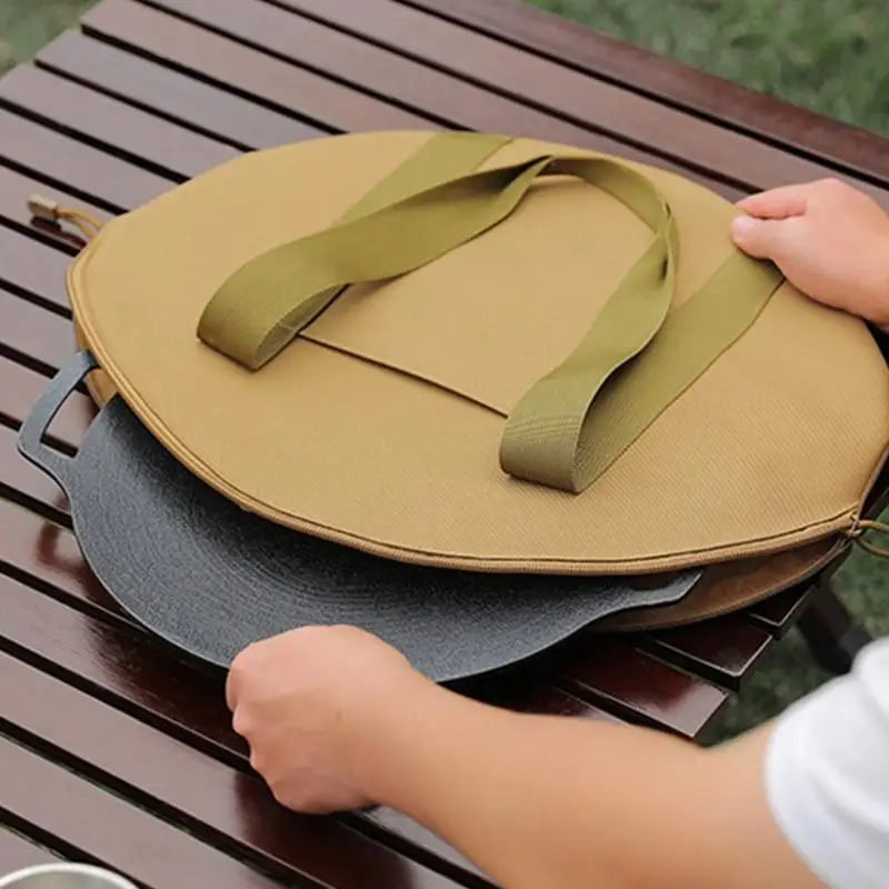 

Эффективная тонкая сумка для хранения на открытом воздухе для приготовления сковороды и посуды K1yf