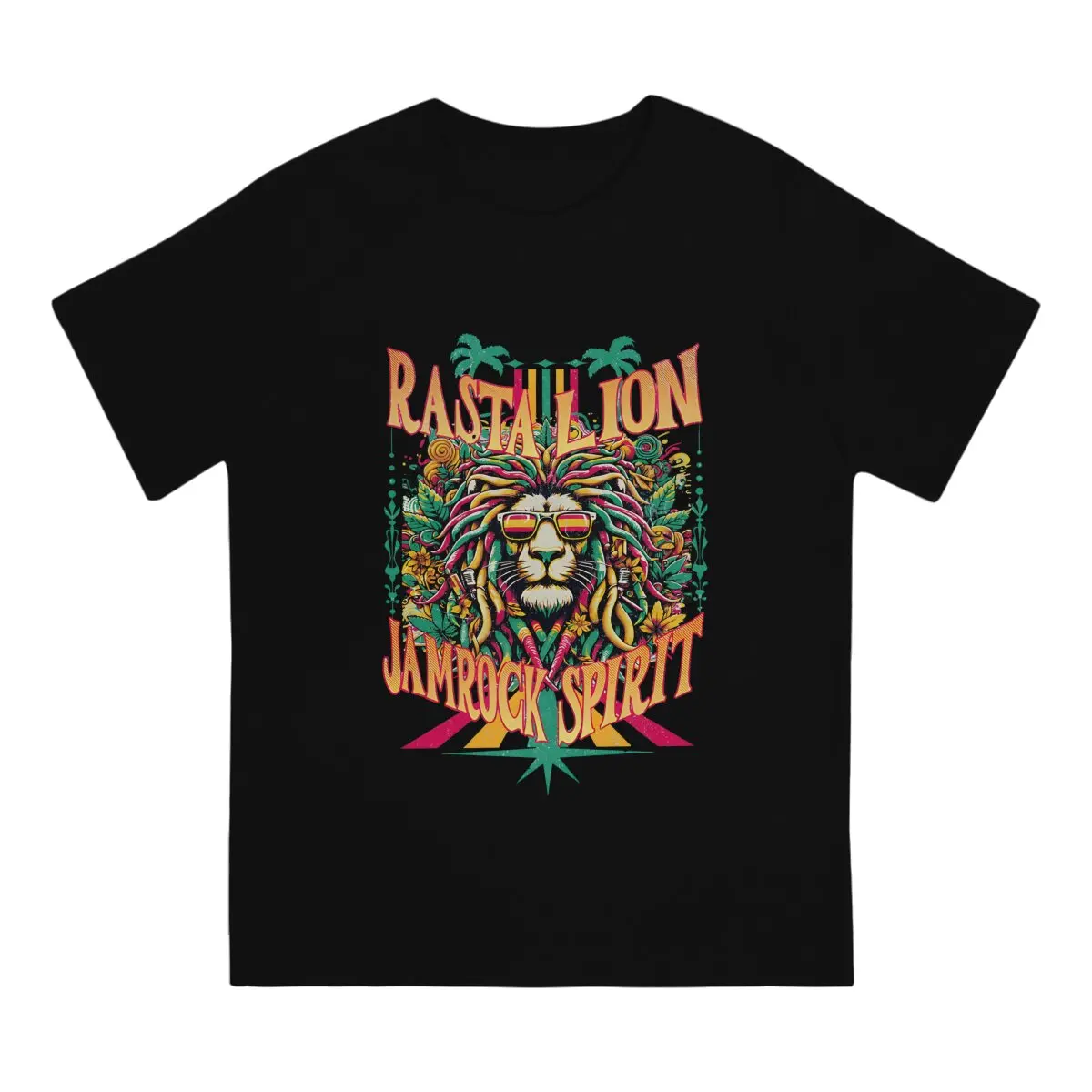 Rasta  Spirit Special TShirt Jamaica Lion Leisure Polyester T Shirt Summer Stuff For Adult