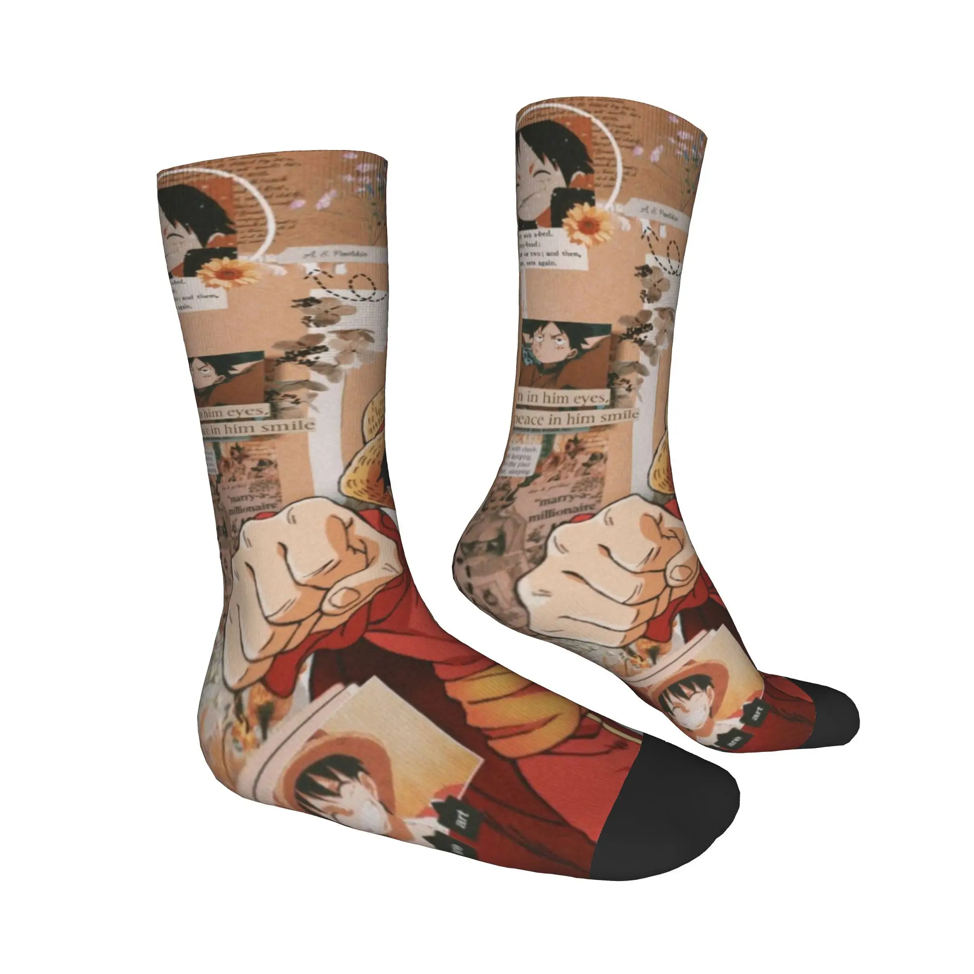 Calzini casual da uomo e da donna Rufy Zoro Tony Chopper Prodotto anime Calzino antiscivolo accogliente
