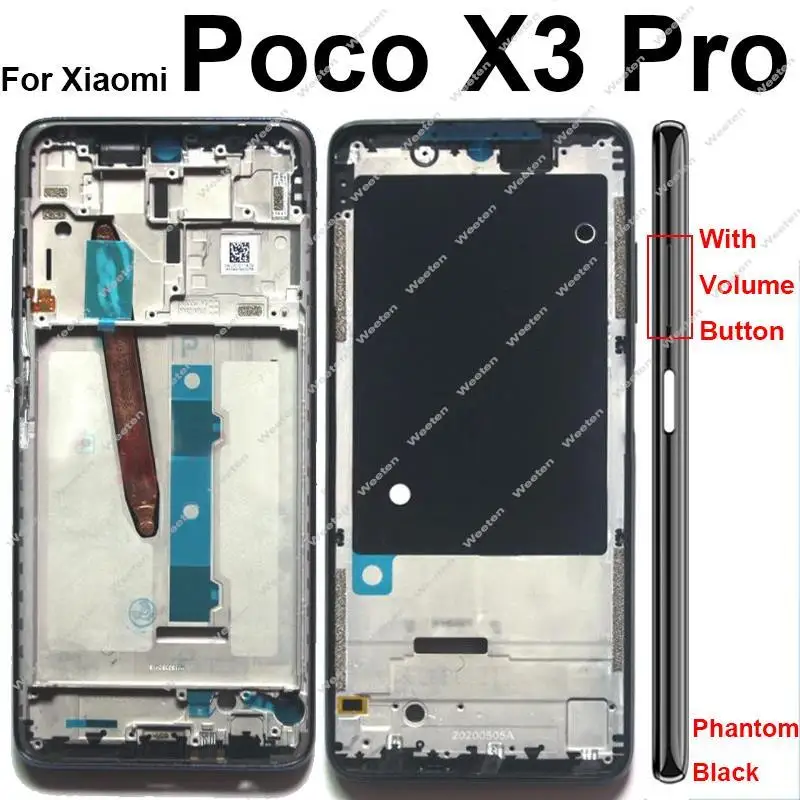 For Xiaomi Poco X3 Pro X3 NFC X3 Middle Housing Holder Cover LCD Supporting Front Frame Replacement Parts