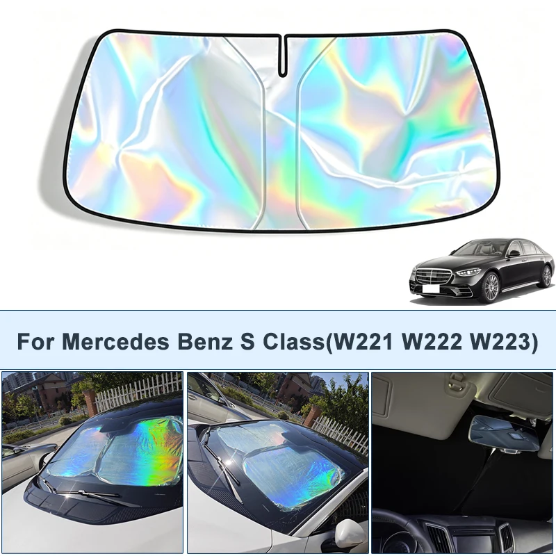 

Foldable Front Windshield Sun Shade For Benz S Class W221 W222 W223 UV Reflective Sun Protection Cover Car Interior Accessories