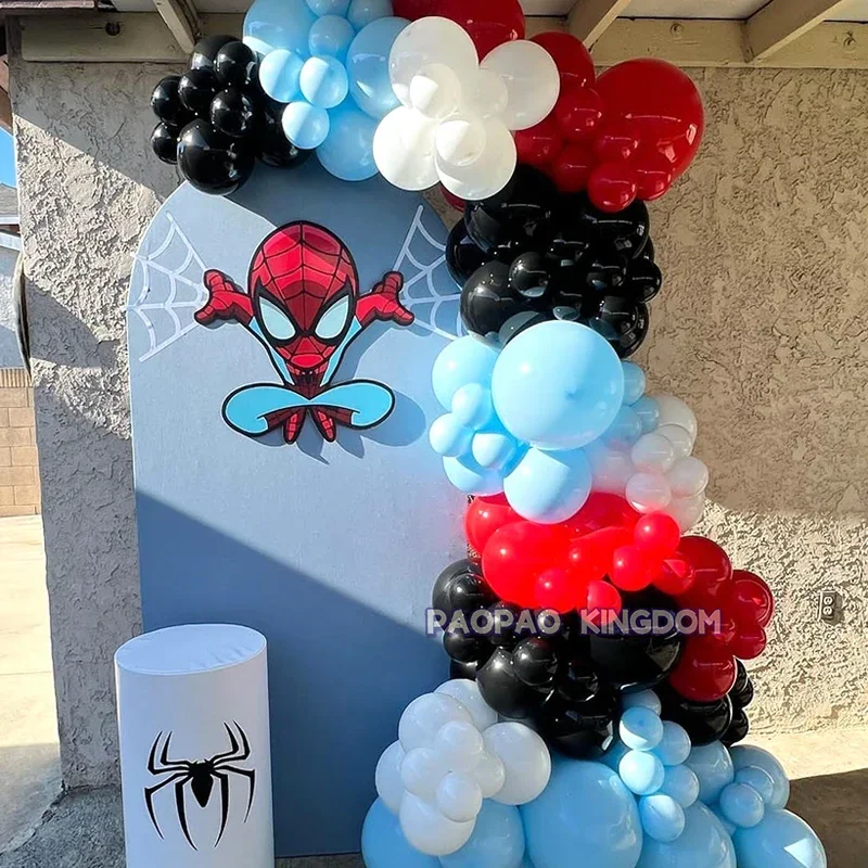 Spiderman Balloon Arch Garland Kit Superhero Air Globos Spiderman Birthday Party Baby Shower Decoration Boys Gift Supplies