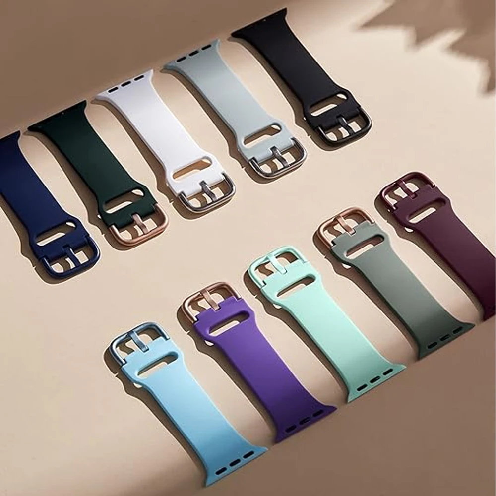 애플워치 밴드 스트랩 44mm 45mm 49mm 42mm 41mm 40mm 액세서리 실리콘 팔찌 iWatch 시리즈 8 9 울트라 SE 6 7 5 4 호환