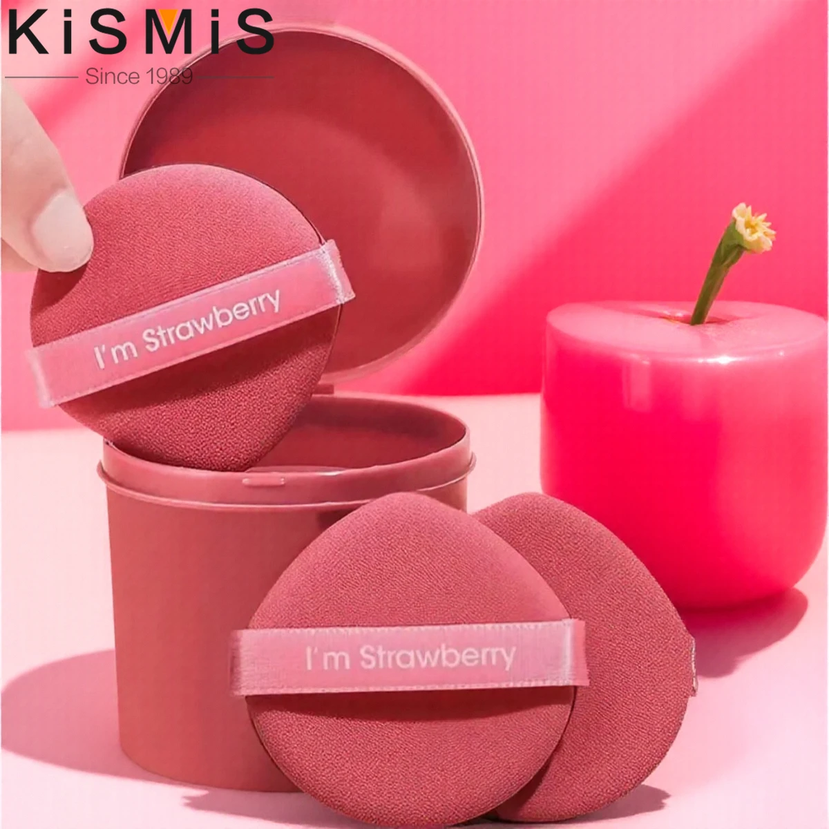 実用的なメイクアップスポンジパウダーパフ、ドライ＆ウェット両用、美容コスメティックボール、リキッドファンデーションパフ、キュートなメイクアップツール