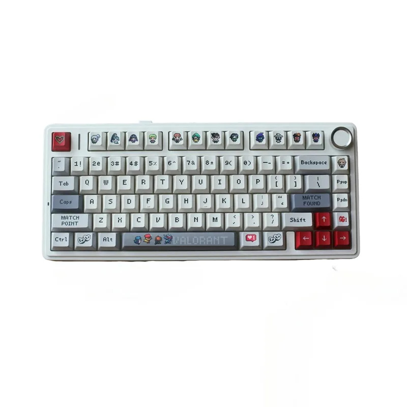 VALORANT-Tapa de teclado con tema, accesorio para teclado mecánico, personalizado, Retro, PBT, perfil de cereza, 162 teclas