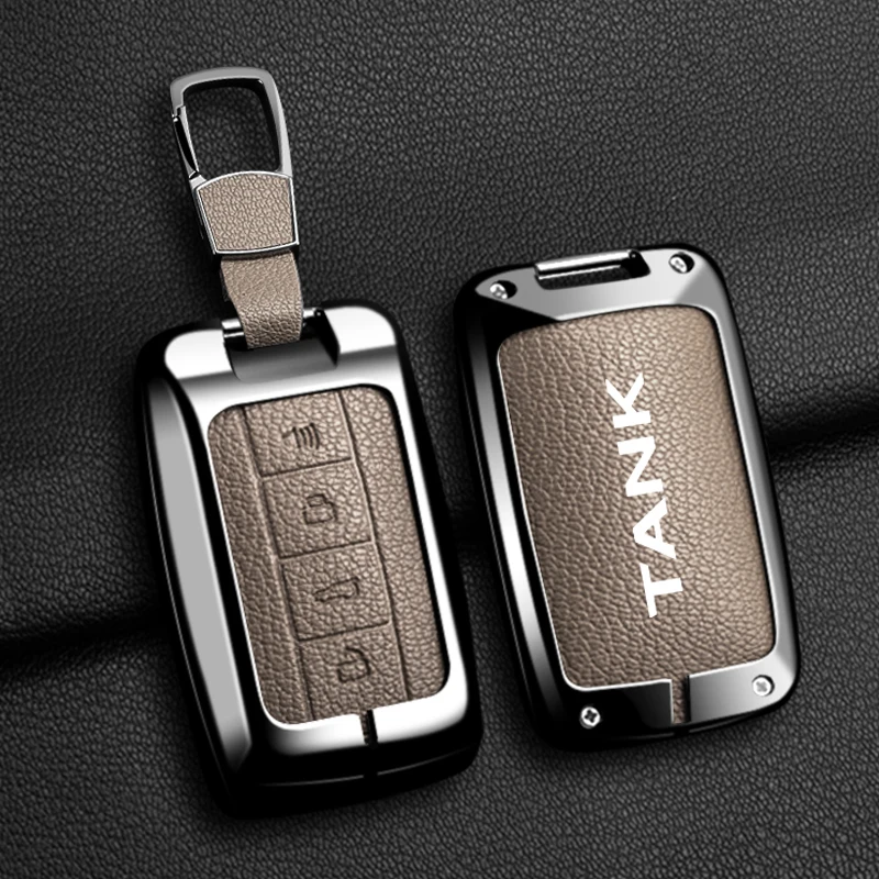 

Zinc Alloy Car Key Case Full Cover Shell Holder Protection For Great Wall GWM WEY TANK 300 500 Tank300 Tank500 Auto Accessories