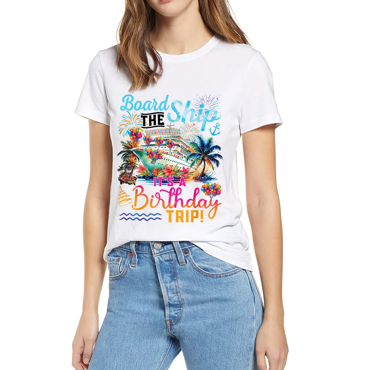 Board The Ship It\'s A Birthday Trip Cruise Birthday Vacation T-Shirt