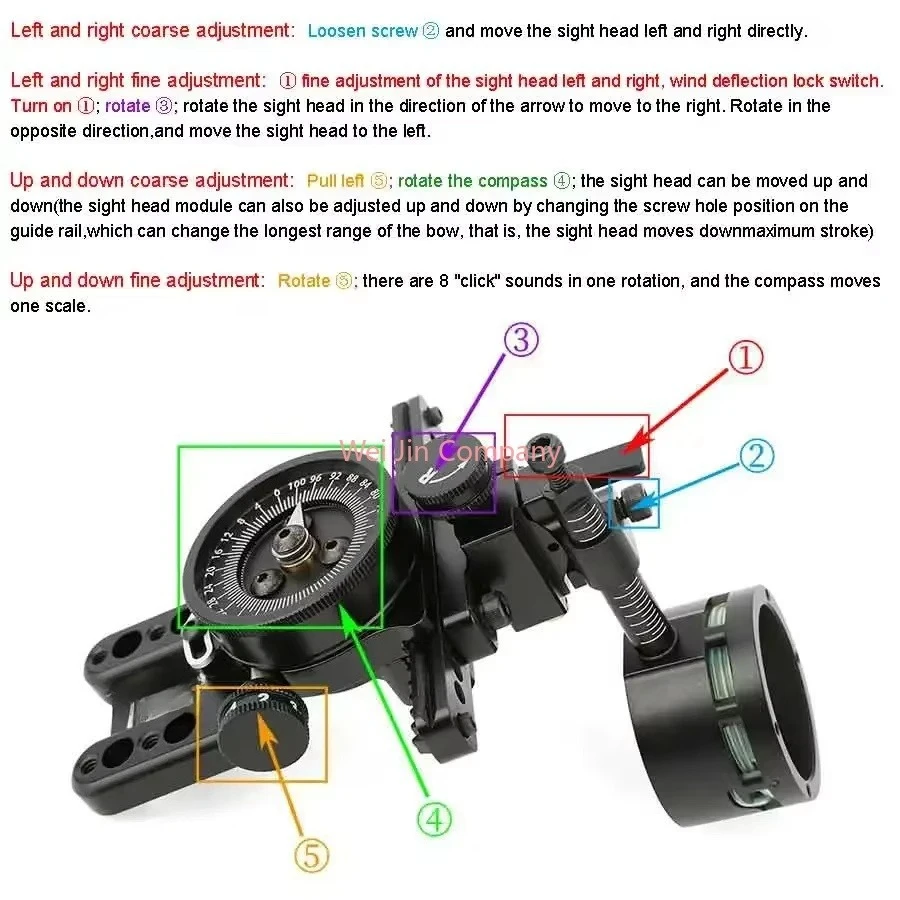 4/6/8X Compound Bow Sight 0.019